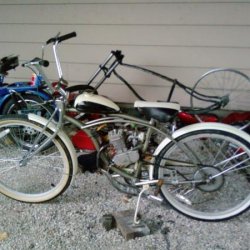 found an old bike and took the seat and recovered it