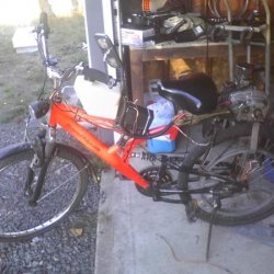 My old bike with Beach Crusins gear...
at least he can ride!
