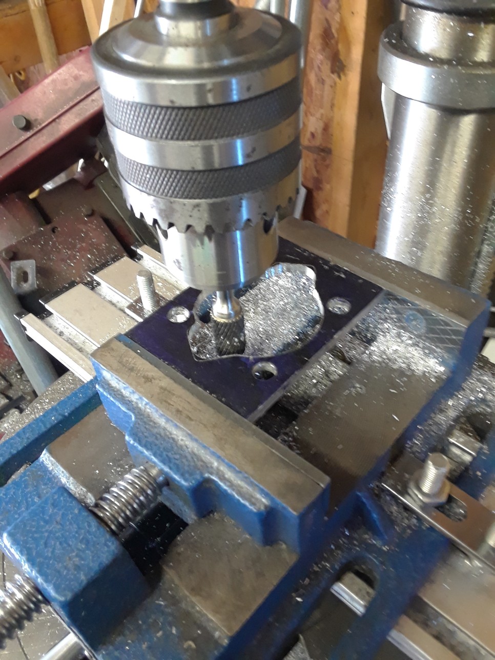 First drill press milled part